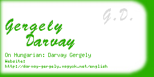 gergely darvay business card